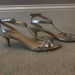 Nine West Silver Heels